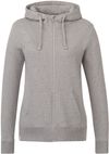 Am image of a Custom Tentree Womens Organic Cotton Zip Hoodie in Heather Grey!