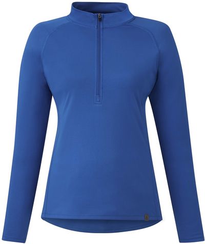 Am image of a Custom Trimark Womens Eco Knit Half Zip in New Royal!