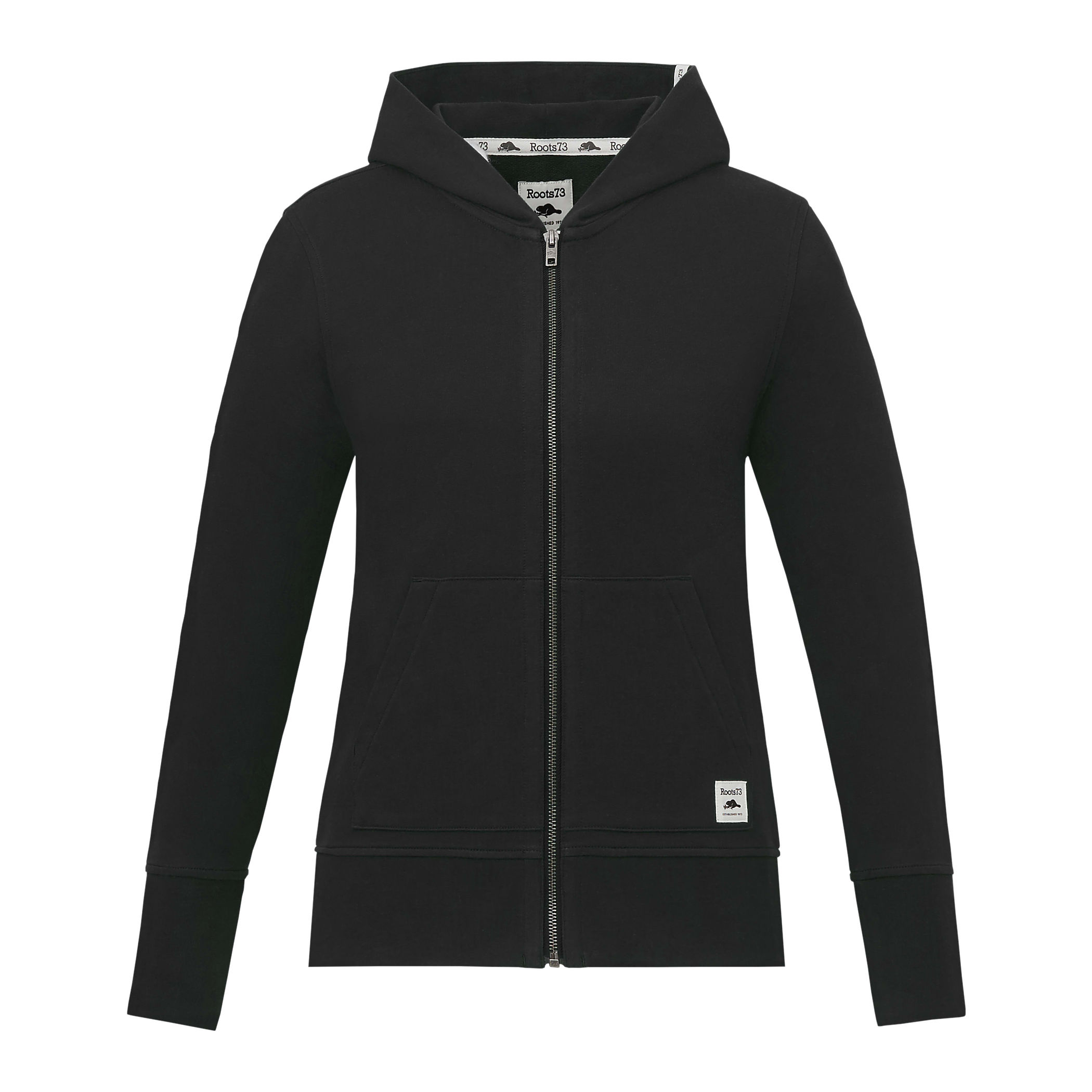 Roots73 Ladies Canmore Eco Full Zip Hoody in Black