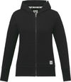 Am image of a Custom Roots73 Ladies Canmore Eco Full Zip Hoody in Black!