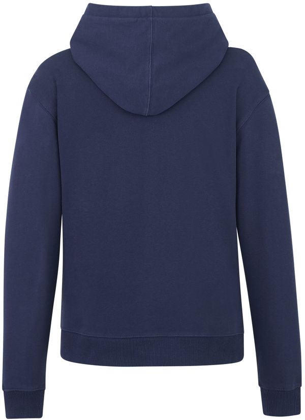 Am image of a Custom Tentree Womens Organic Cotton Classic Hoodie in Dress Blue!