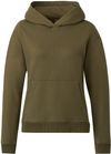 Am image of a Custom Tentree Womens Organic Cotton Classic Hoodie in Olive Night Green!