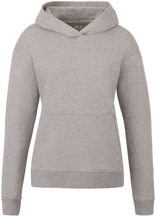 Am image of a Custom Tentree Womens Organic Cotton Classic Hoodie in Heather Grey!