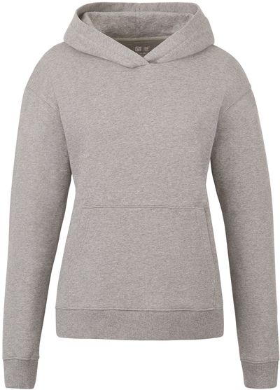 Am image of a Custom Tentree Womens Organic Cotton Classic Hoodie in Heather Grey!