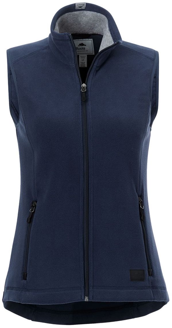Am image of a Custom Roots73 Womens Willowbeach MFC Vest in Atlantic Navy!