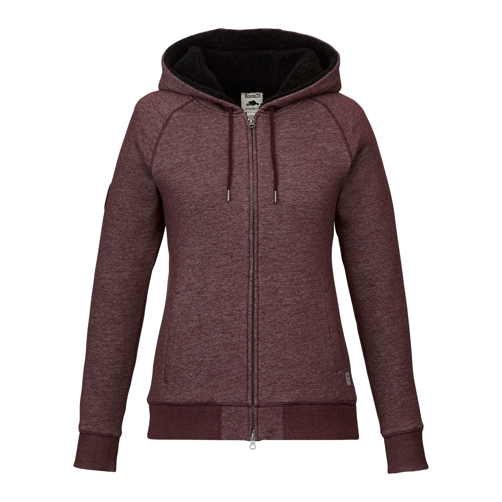 Roots73 Womens Copperbay Hoody in Burgundy Mix