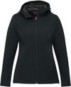 Am image of a Custom Trimark Womens Lefroy Eco Softshell Jacket in Navy!
