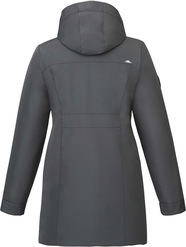 Am image of a Custom Roots73 Womens Rockglen Eco Insulated Jacket in Charcoal!