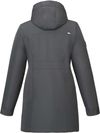 Am image of a Custom Roots73 Womens Rockglen Eco Insulated Jacket in Charcoal!