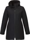 Am image of a Custom Roots73 Womens Rockglen Eco Insulated Jacket in Black!