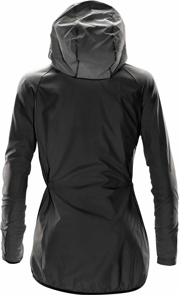 Am image of a Custom Stormtech Women's Ozone Hooded Shell in Dolphin!
