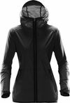Am image of a Custom Stormtech Women's Ozone Hooded Shell in Black!