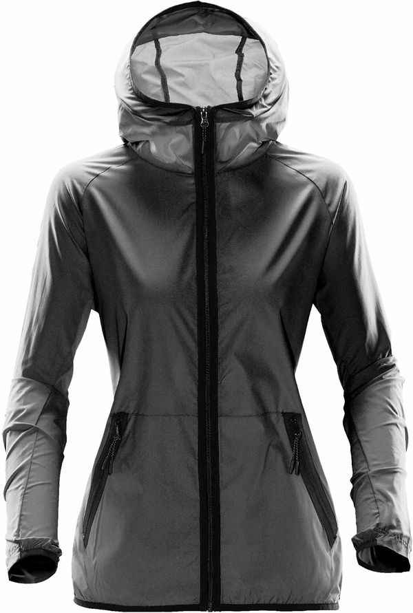 Am image of a Custom Stormtech Women's Ozone Hooded Shell in Dolphin!