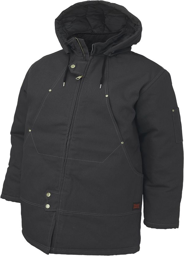 Am image of a Custom Tough Duck Cotton Duck Abraham Hydro Parka in Black!