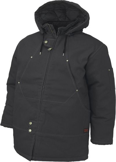 Am image of a Custom Tough Duck Cotton Duck Abraham Hydro Parka in Black!