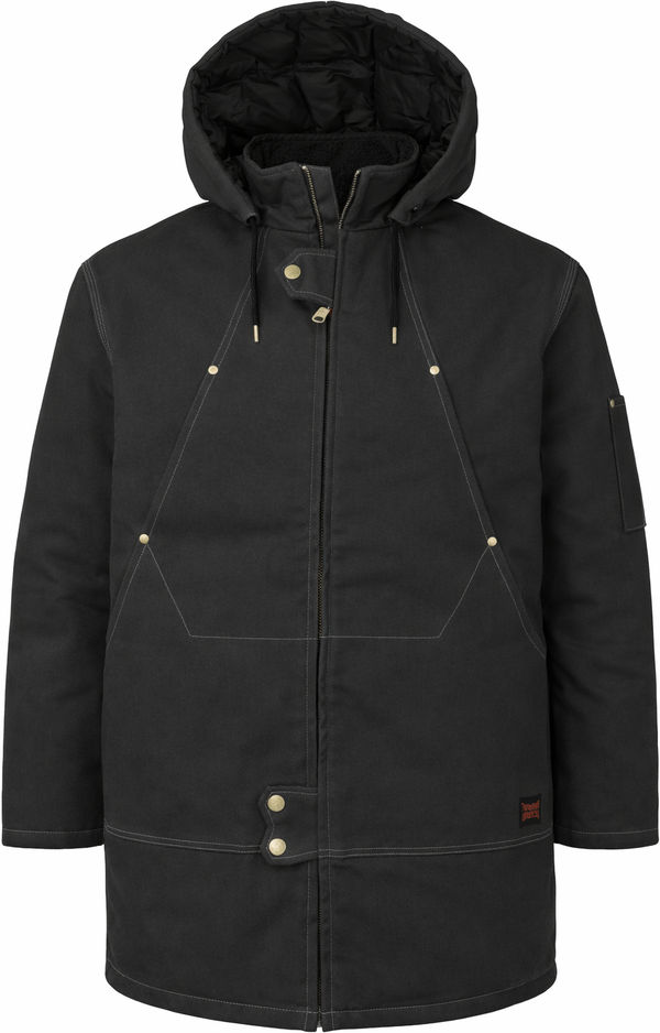 An image of a Custom Tough Duck Cotton Duck Abraham Hydro Parka in Black!