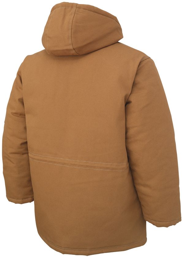 Am image of a Custom Tough Duck Cotton Duck Abraham Hydro Parka in Brown!