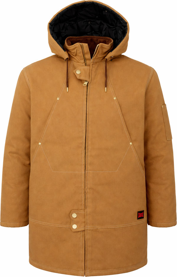 An image of a Custom Tough Duck Cotton Duck Abraham Hydro Parka in Brown!