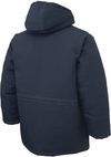 Am image of a Custom Tough Duck Cotton Duck Abraham Hydro Parka in Navy!