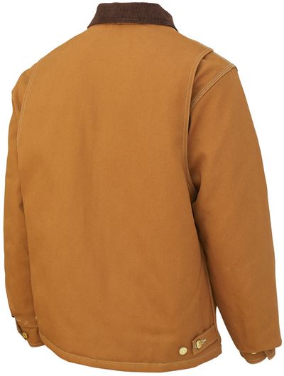 Am image of a Custom Tough Duck Cotton Duck Chore Jacket in Brown!