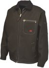Am image of a Custom Tough Duck Cotton Duck Chore Jacket in Dark Brown!