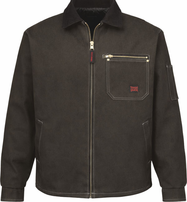 An image of a Custom Tough Duck Cotton Duck Chore Jacket in Dark Brown!