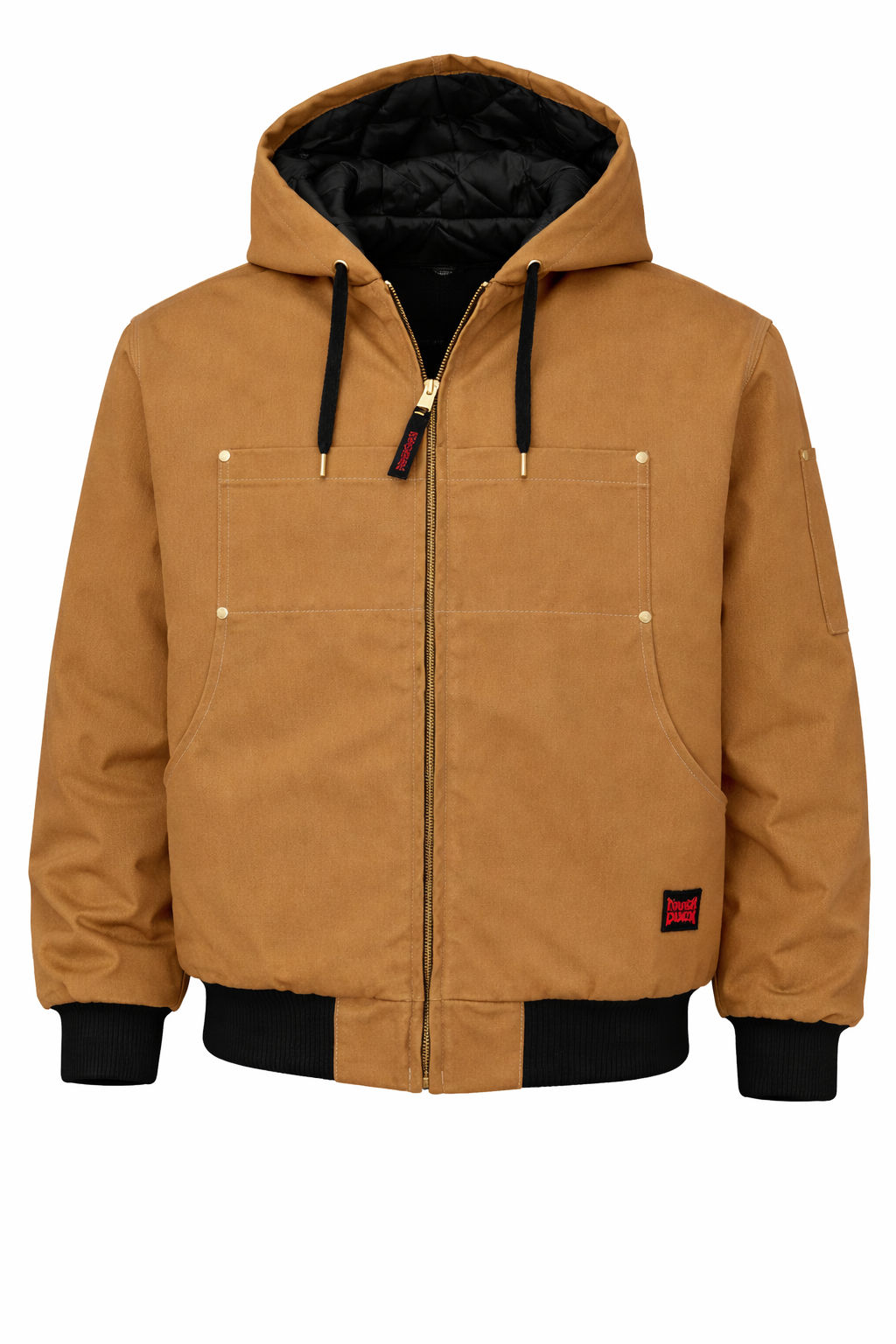 Tough Duck Cotton Duck Hooded Bomber in Brown