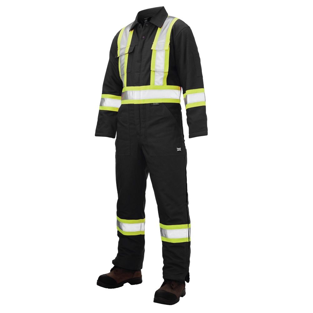 Tough Duck Cotton Duck Insulated Safety Coverall in Black