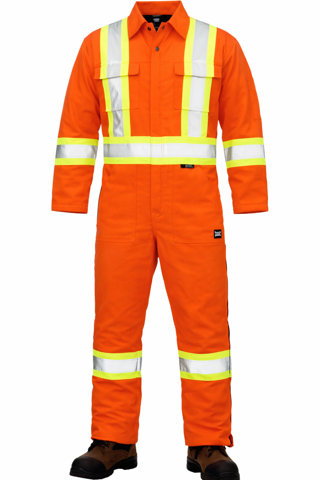 Tough Duck Cotton Duck Insulated Safety Coverall in Bright Orange