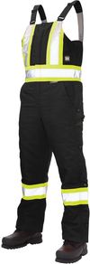 Am image of a Custom Tough Duck Cotton Duck Insulated Safety Overall in Black!