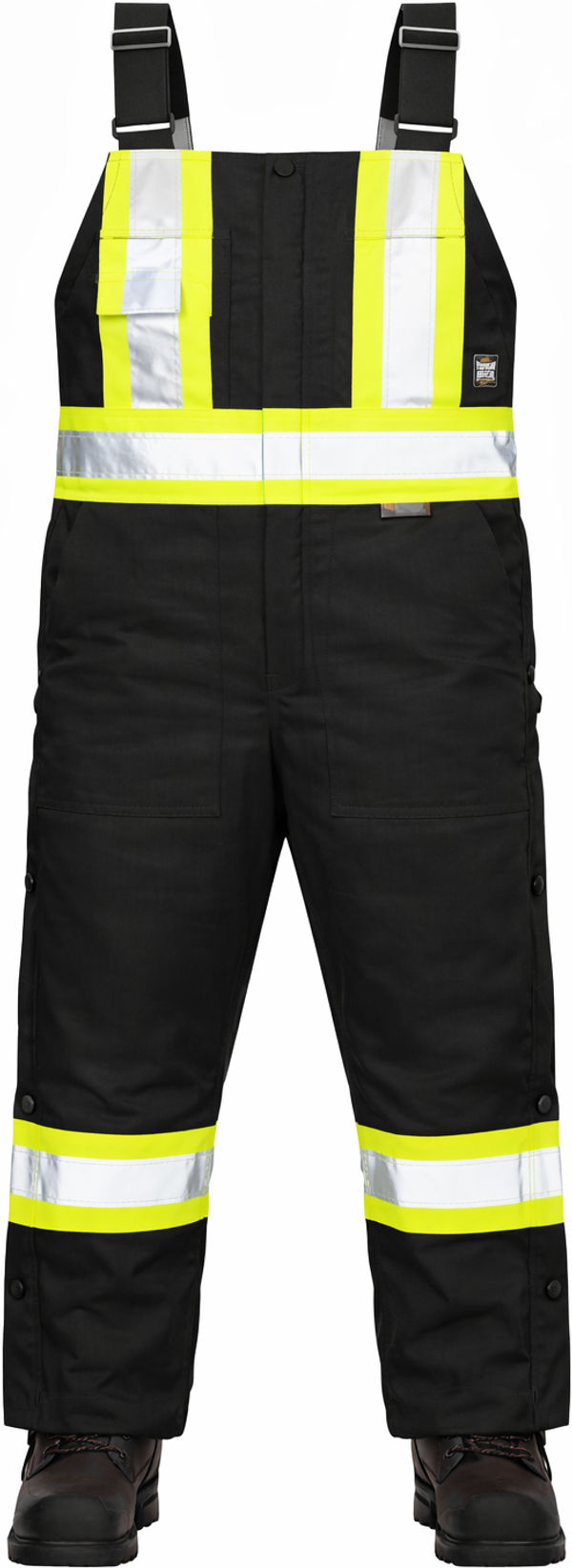 An image of a Custom Tough Duck Cotton Duck Insulated Safety Overall in Black!
