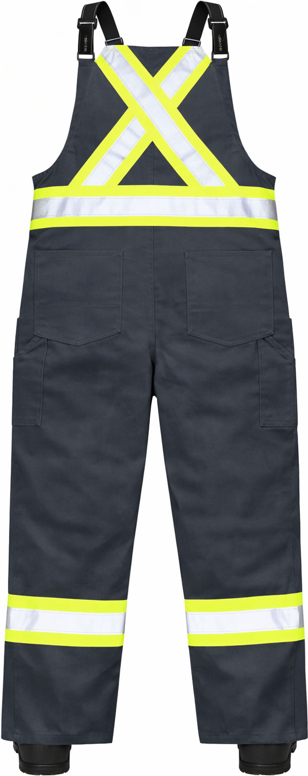 An image of a Custom Tough Duck Cotton Duck Insulated Safety Overall in Black!