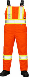 An image of a Custom Tough Duck Cotton Duck Insulated Safety Overall in Bright Orange!