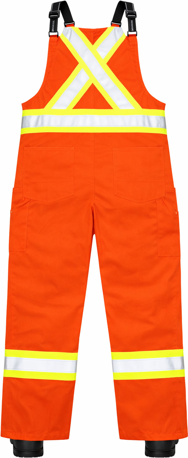 An image of a Custom Tough Duck Cotton Duck Insulated Safety Overall in Bright Orange!