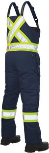 Am image of a Custom Tough Duck Cotton Duck Insulated Safety Overall in Navy!