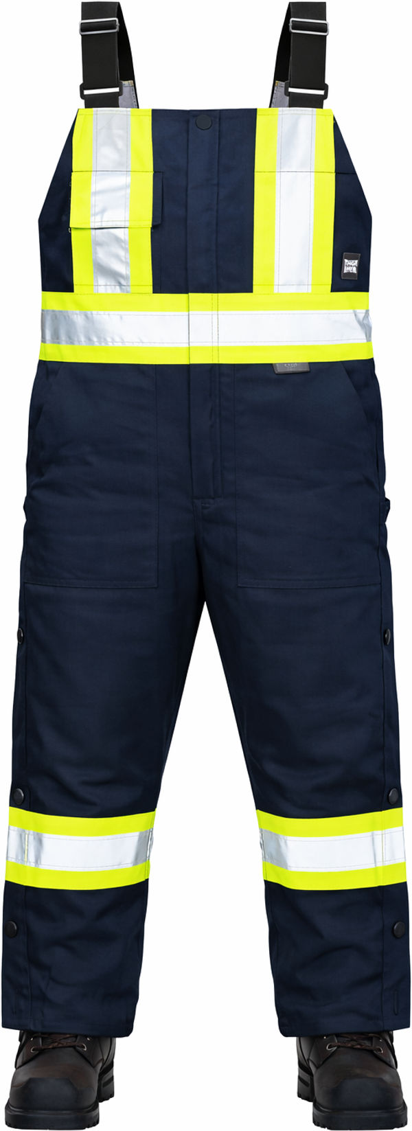 An image of a Custom Tough Duck Cotton Duck Insulated Safety Overall in Navy!
