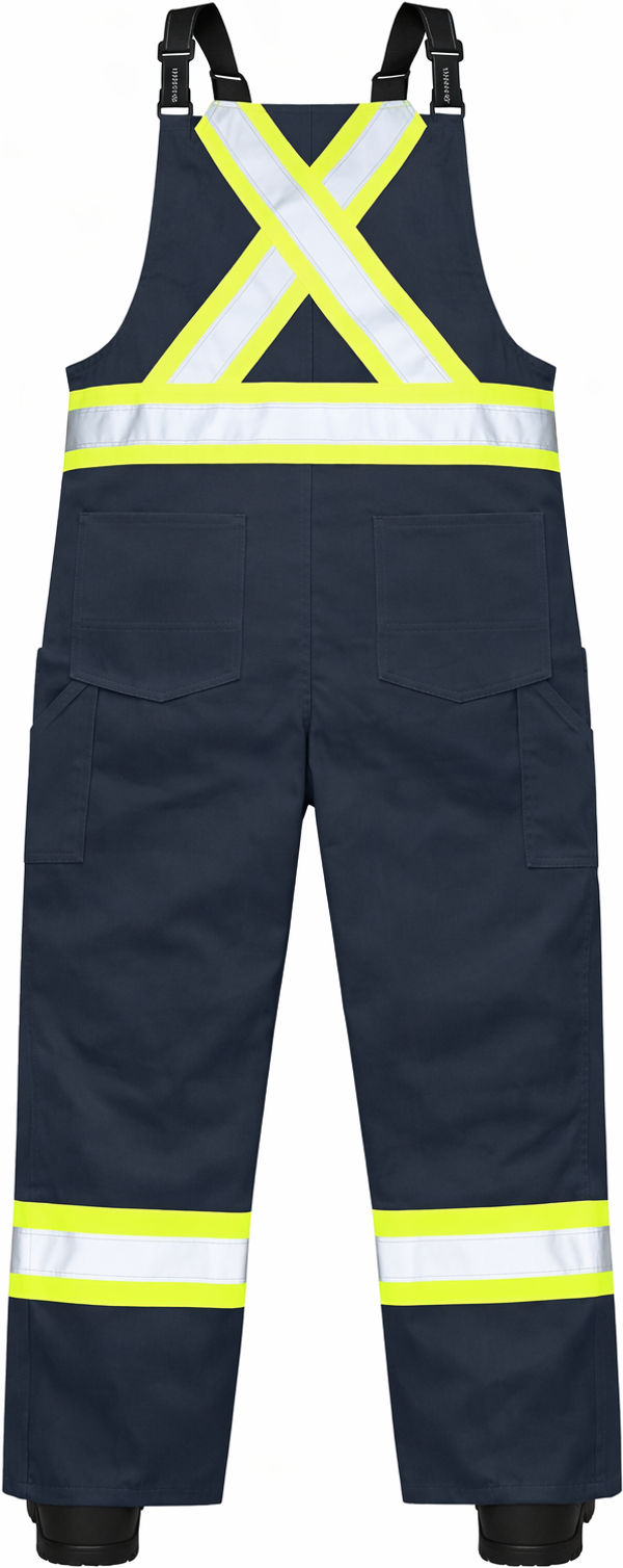 An image of a Custom Tough Duck Cotton Duck Insulated Safety Overall in Navy!