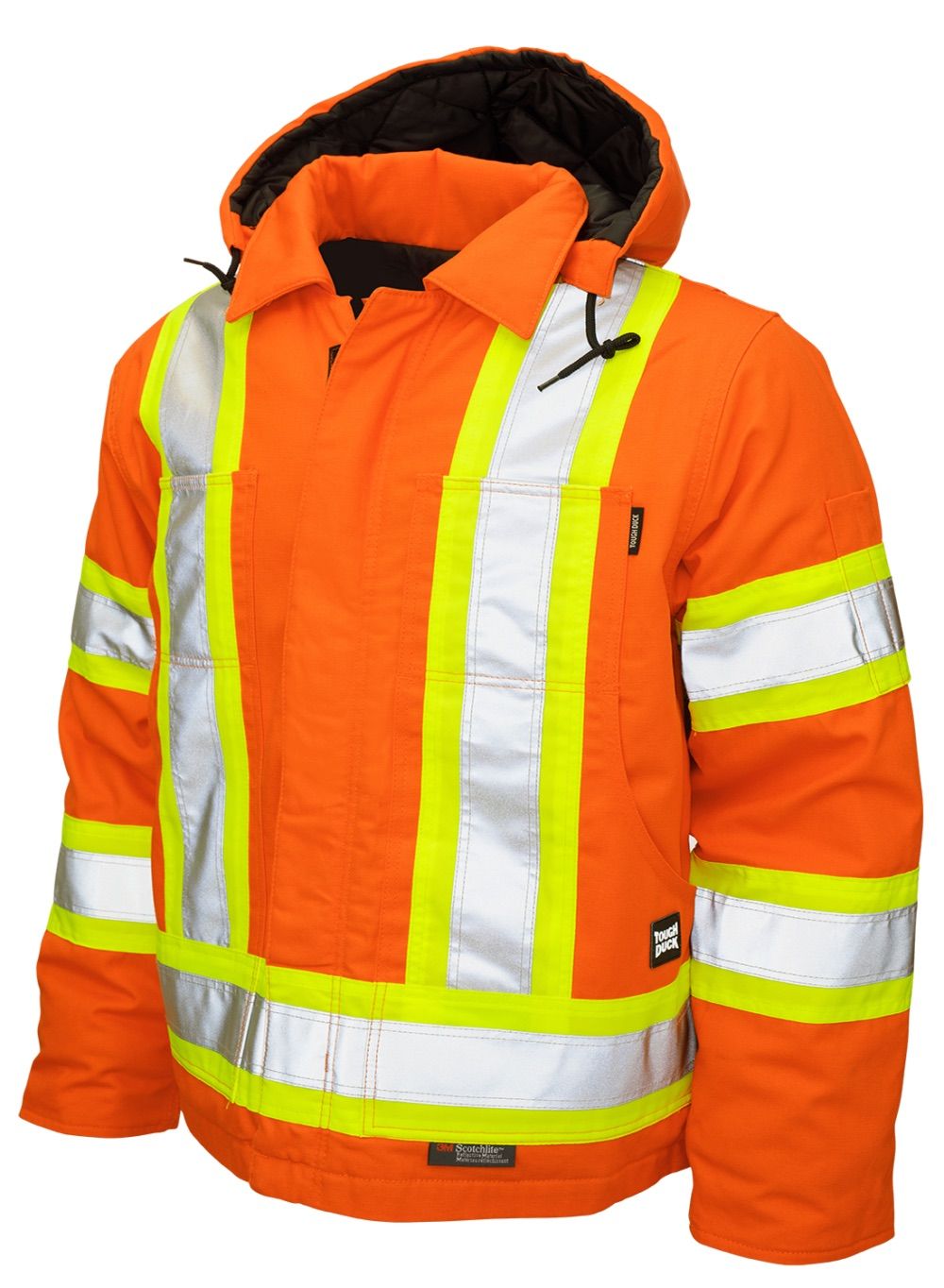 Tough Duck Cotton Duck Safety Jacket in Bright Orange