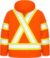 An image of a Custom Tough Duck Cotton Duck Safety Jacket in Bright Orange!