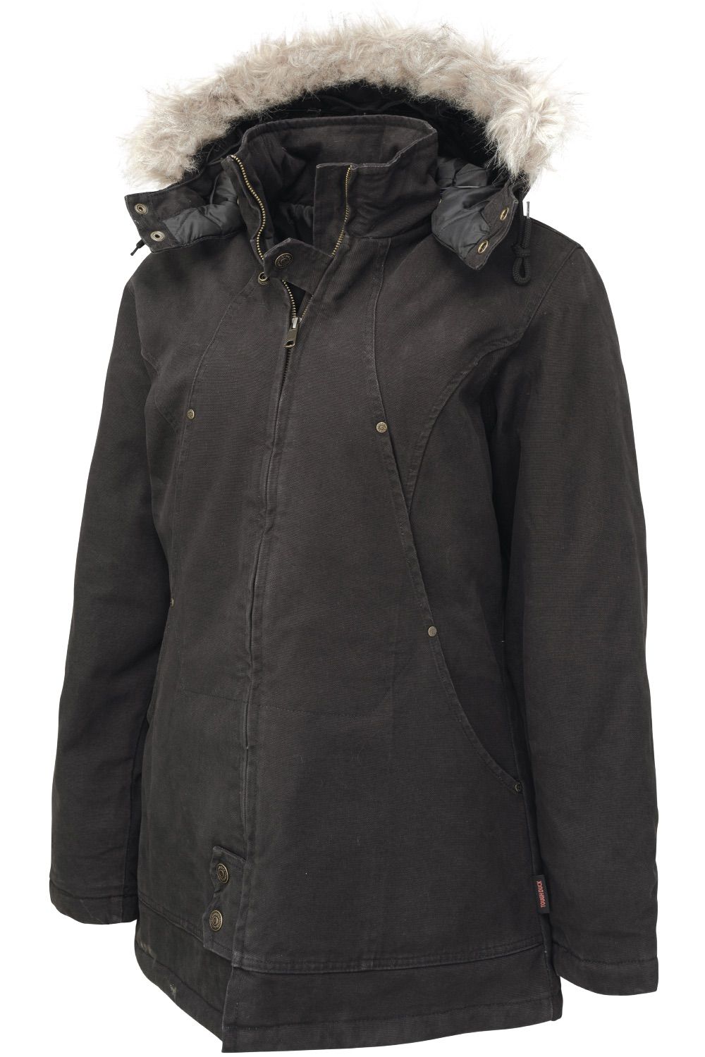 Tough Duck Cotton Duck Womens Hydro Parka in Black