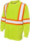 Am image of a Custom Tough Duck Cotton Long Sleeve Safety TShirt in Yellow!