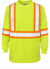 An image of a Custom Tough Duck Cotton Long Sleeve Safety TShirt in Yellow!