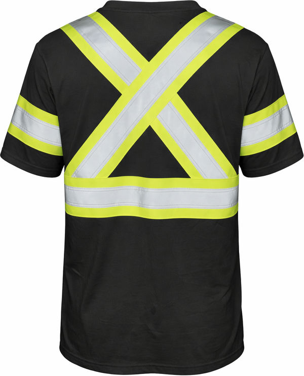 An image of a Custom Tough Duck Cotton Safety TShirt in Black!