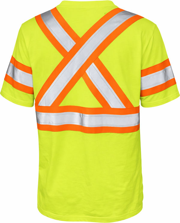 An image of a Custom Tough Duck Cotton Safety TShirt in Yellow!