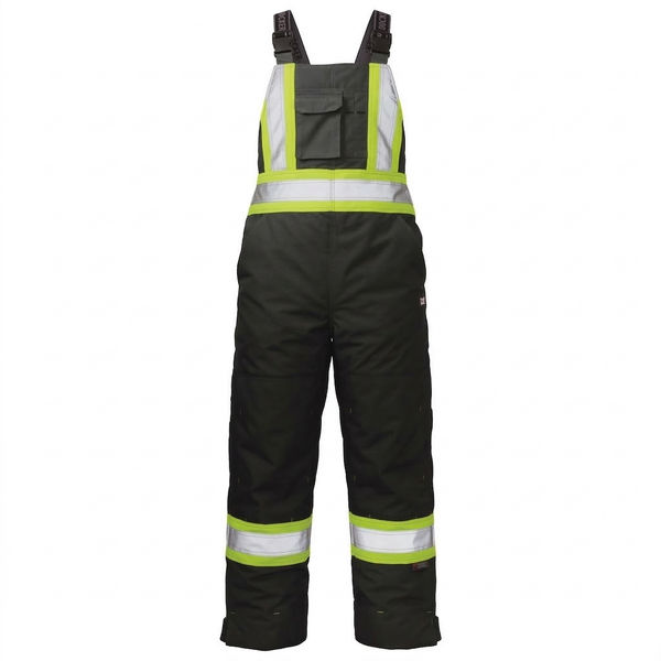 An image of a Custom Tough Duck Flex Insulated Womens Safety Bib Overall in Black!