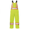 An image of a Custom Tough Duck Flex Insulated Womens Safety Bib Overall in Fluorescent Green!
