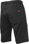 Am image of a Custom Tough Duck Flex Twill Cargo Short in Black!