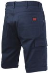 Am image of a Custom Tough Duck Flex Twill Cargo Short in Navy!