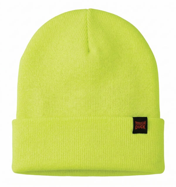 An image of a Custom Tough Duck FX 40 Thinsulate Toque in Fluorescent Green!