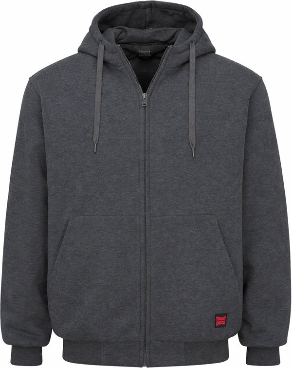 An image of a Custom Tough Duck Insulated Hoodie in Charcoal!